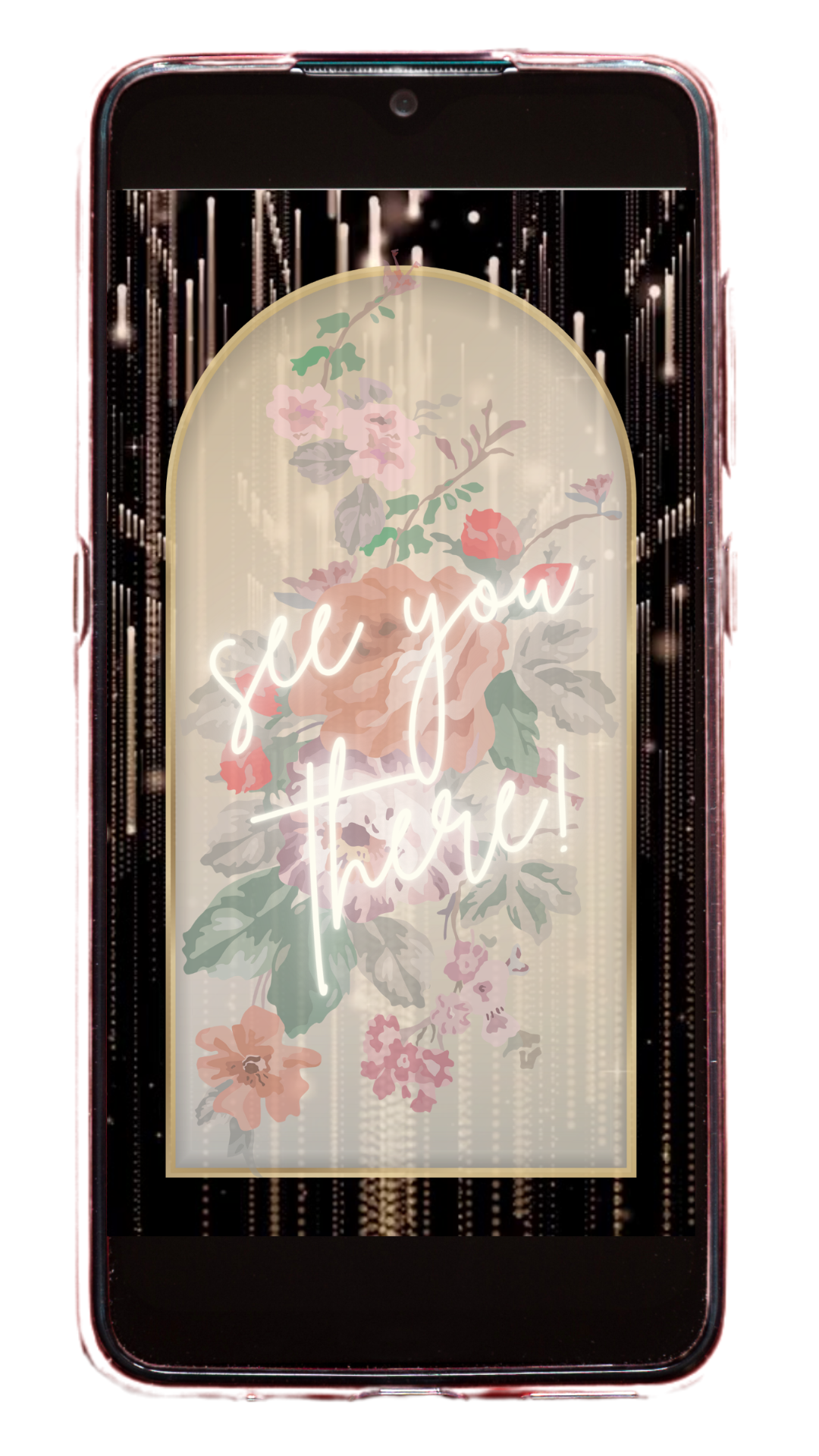 Gold and vintage flowers