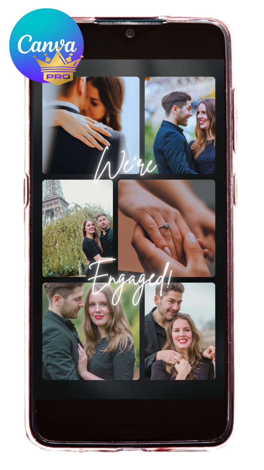 Save the Date black template