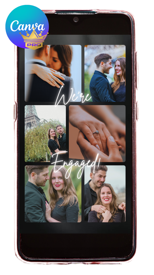 Save the Date black template