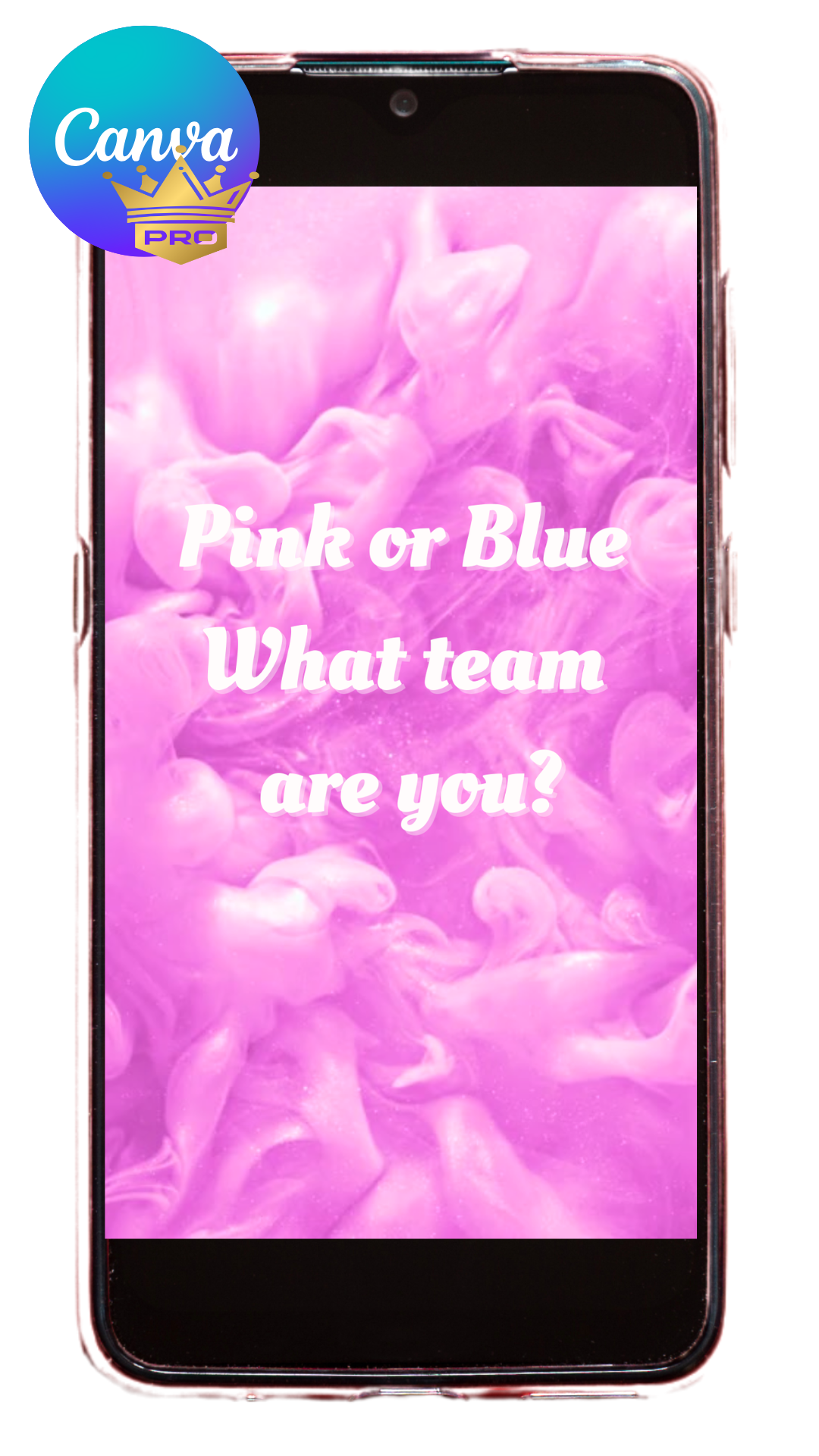 Gender reveal team template